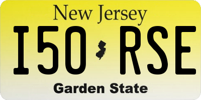 NJ license plate I50RSE