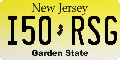NJ license plate I50RSG