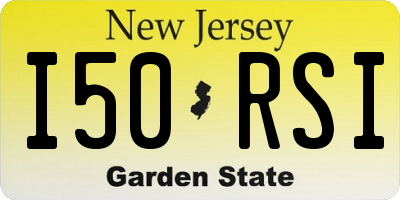 NJ license plate I50RSI