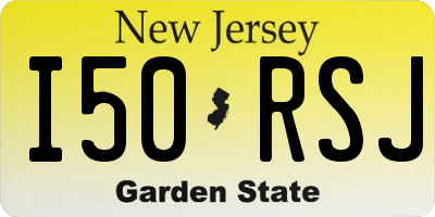 NJ license plate I50RSJ