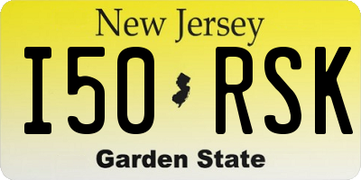 NJ license plate I50RSK