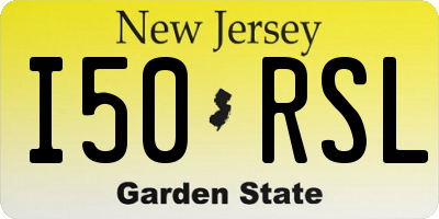 NJ license plate I50RSL