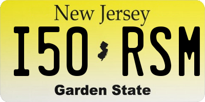 NJ license plate I50RSM