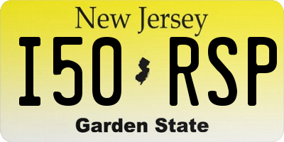 NJ license plate I50RSP