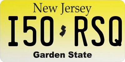 NJ license plate I50RSQ