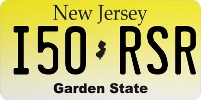 NJ license plate I50RSR