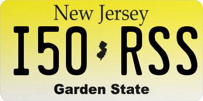 NJ license plate I50RSS