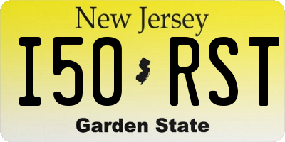 NJ license plate I50RST