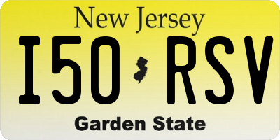 NJ license plate I50RSV