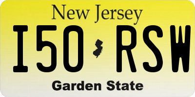 NJ license plate I50RSW