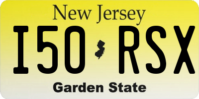 NJ license plate I50RSX