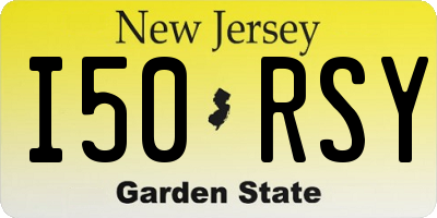 NJ license plate I50RSY
