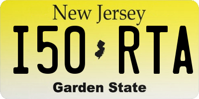 NJ license plate I50RTA