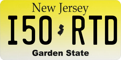 NJ license plate I50RTD
