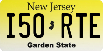NJ license plate I50RTE