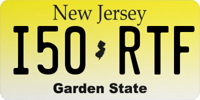 NJ license plate I50RTF