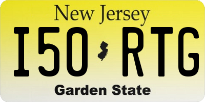 NJ license plate I50RTG