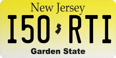 NJ license plate I50RTI
