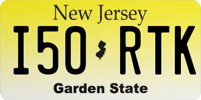 NJ license plate I50RTK