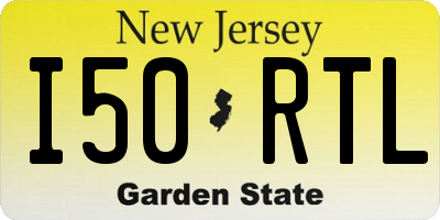 NJ license plate I50RTL