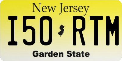 NJ license plate I50RTM