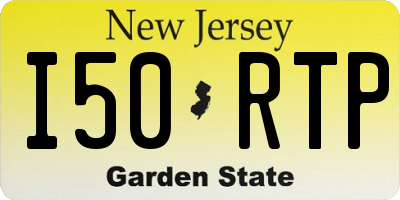 NJ license plate I50RTP