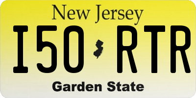 NJ license plate I50RTR