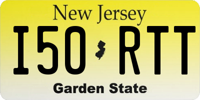 NJ license plate I50RTT