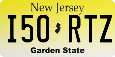 NJ license plate I50RTZ