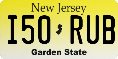 NJ license plate I50RUB