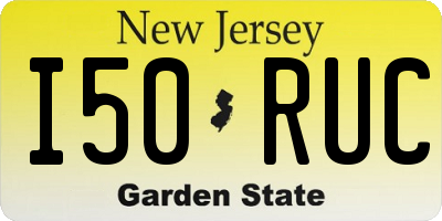 NJ license plate I50RUC