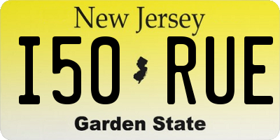 NJ license plate I50RUE