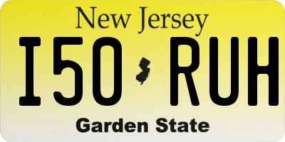 NJ license plate I50RUH