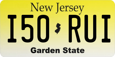 NJ license plate I50RUI