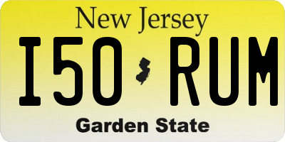 NJ license plate I50RUM