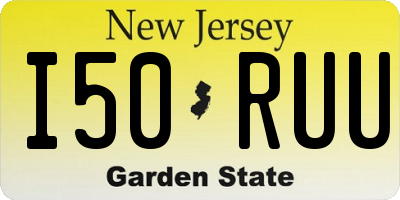 NJ license plate I50RUU
