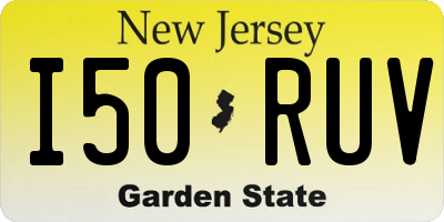 NJ license plate I50RUV