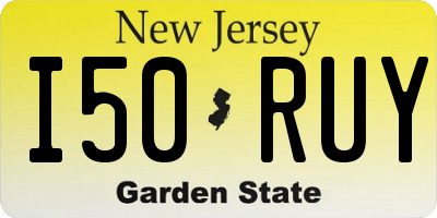 NJ license plate I50RUY