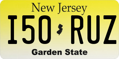 NJ license plate I50RUZ