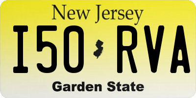 NJ license plate I50RVA