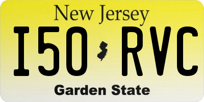 NJ license plate I50RVC