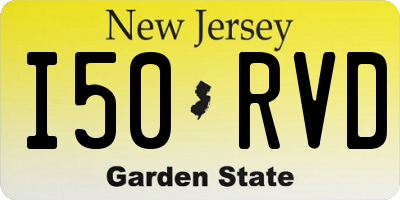NJ license plate I50RVD