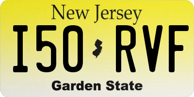 NJ license plate I50RVF