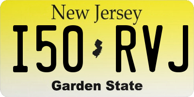 NJ license plate I50RVJ