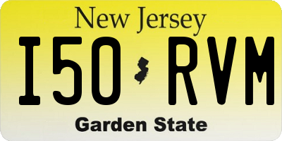 NJ license plate I50RVM