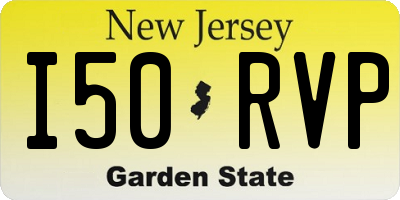 NJ license plate I50RVP