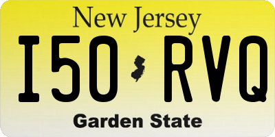 NJ license plate I50RVQ