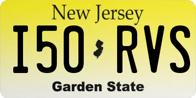 NJ license plate I50RVS