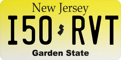 NJ license plate I50RVT