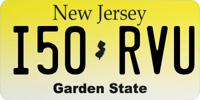 NJ license plate I50RVU